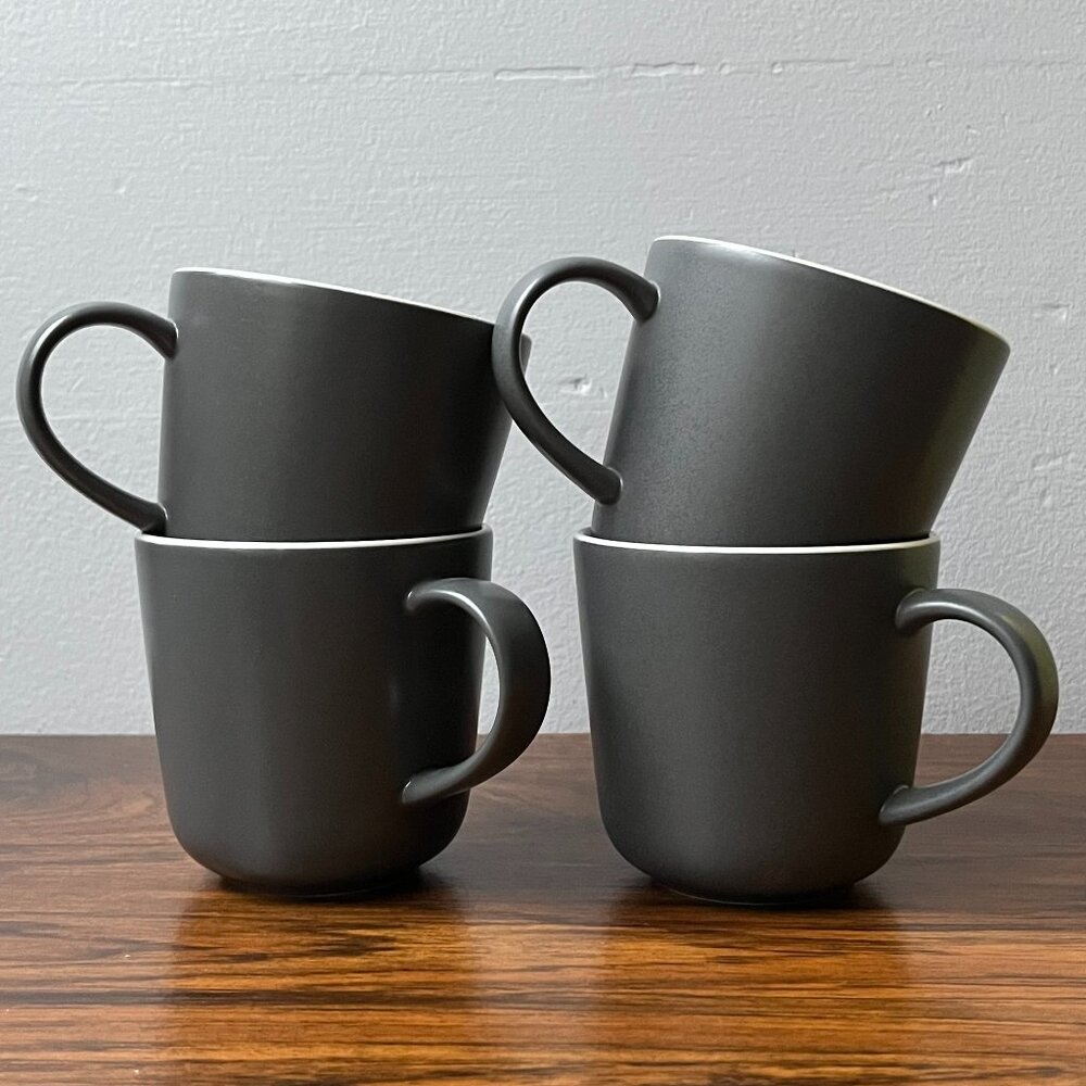 Royal Doulton Gordon Ramsay Bread Street Mugs Slate Gray Stoneware